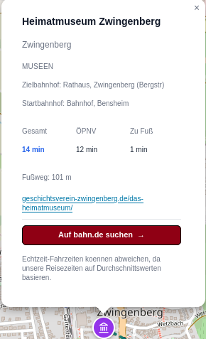 Entdeckerticket POI Screenshot